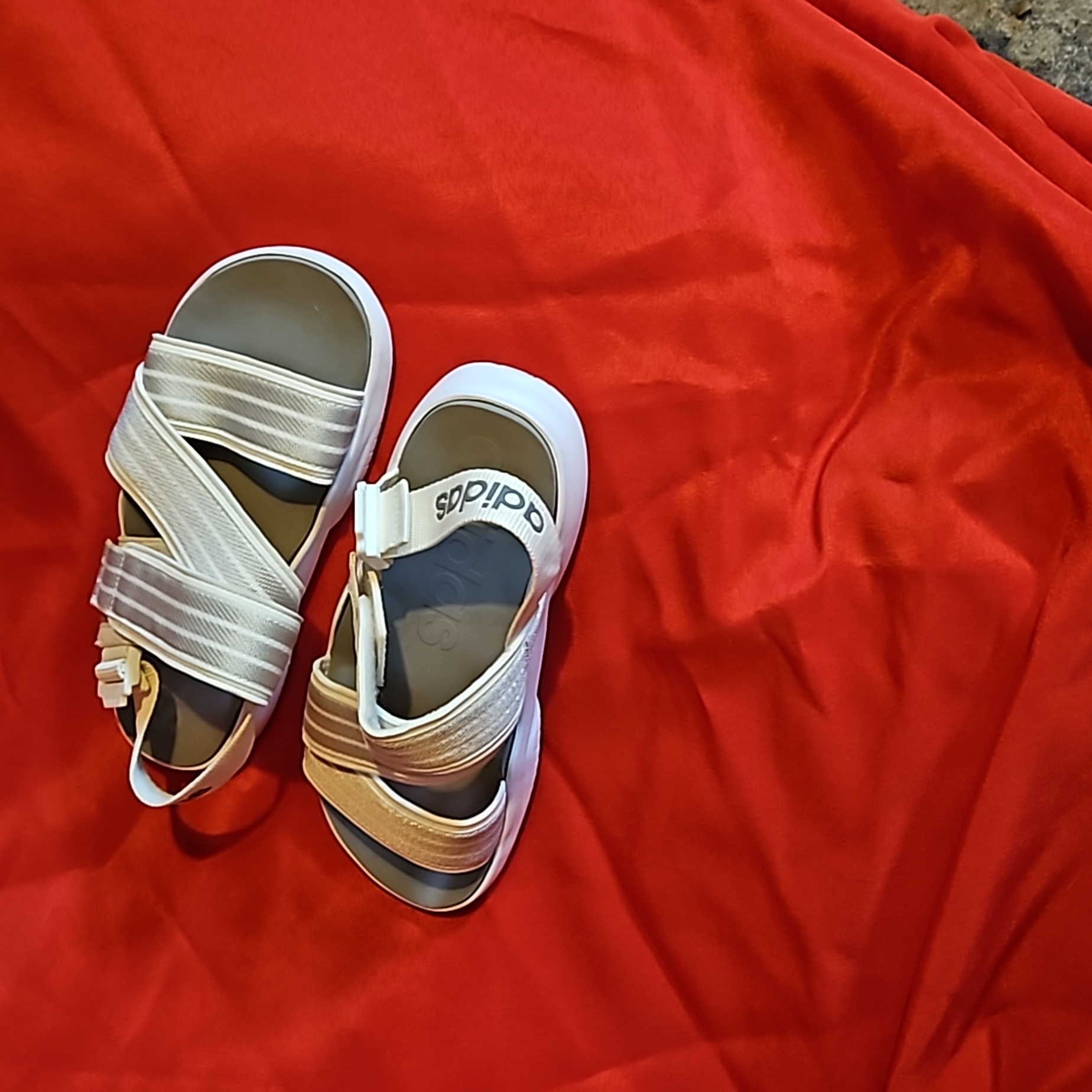 Addias White Sandals Size 7